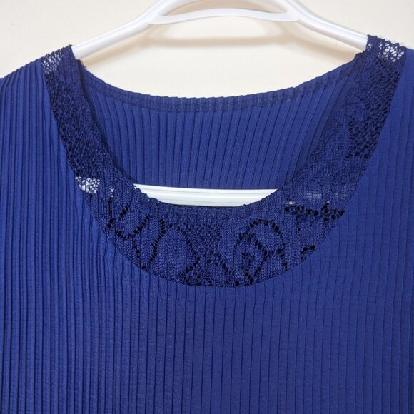 Blue pleated dress - Made in Korea - Picture 5 of 10